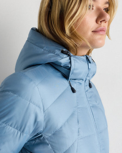 Lightweight Down Packable Puffer Hooded Jacket - XS / Navy