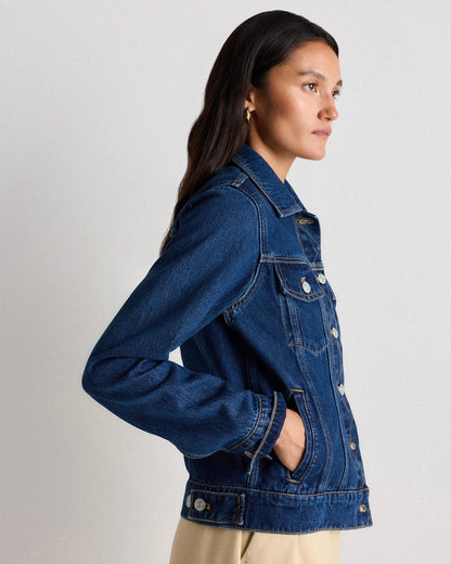 100% Organic Cotton Denim Jacket - XS / Indigo Blue