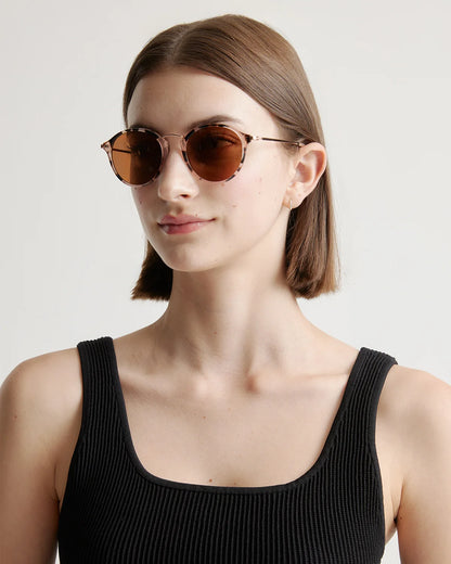 Ryder Polarized Acetate Sunglasses - One Size / Fawn Tortoise with Brown lens