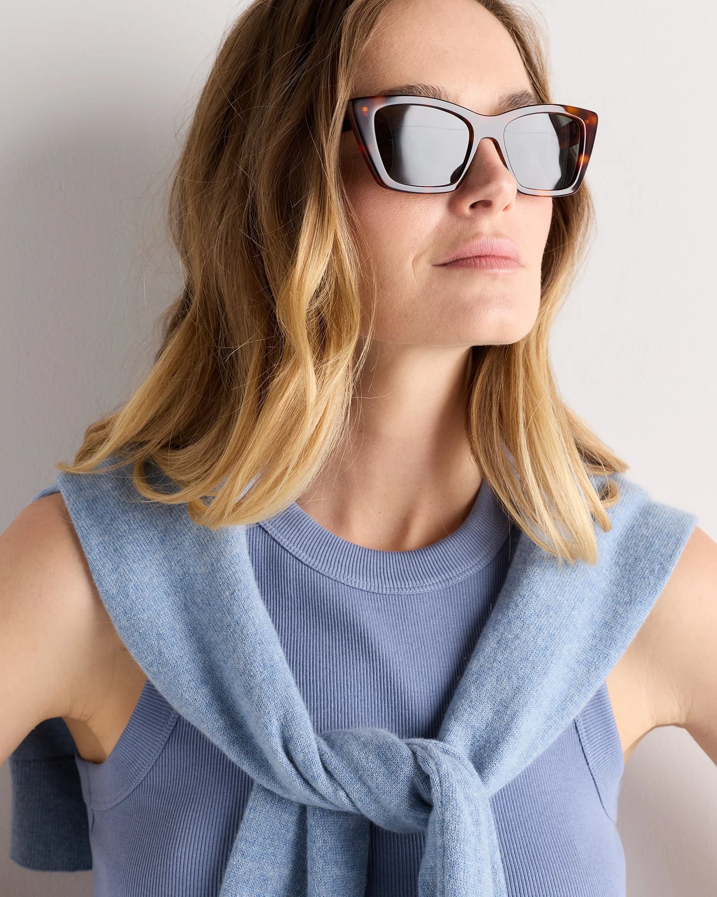 Lagos Polarized Acetate Sunglasses - One Size / Black with Grey lens