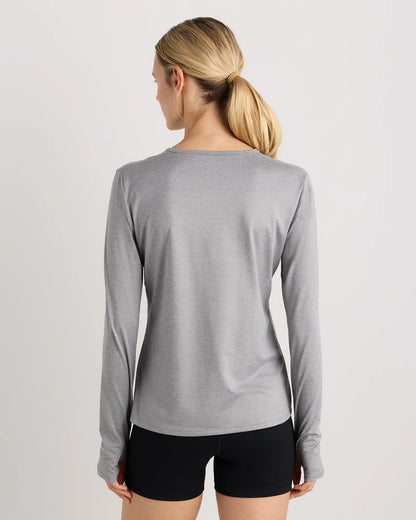 Flowknit Breeze Long Sleeve Top - XS / Heather Deep Navy