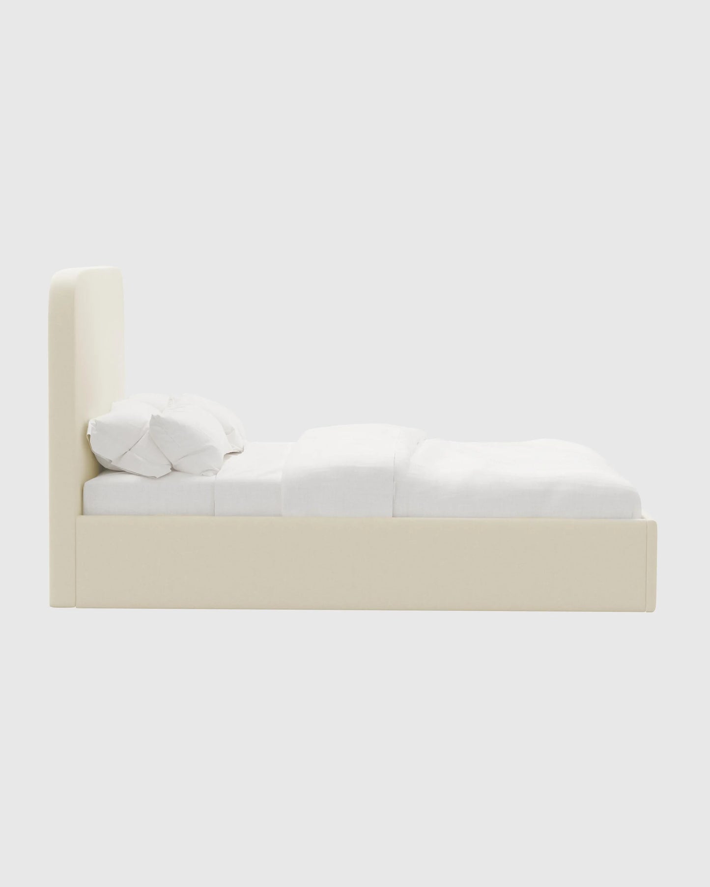 Curved Bed in Performance Linen - Full / Ivory