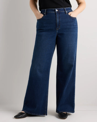 Bella Stretch Wide Leg Jeans - 33 / Midnight Blue