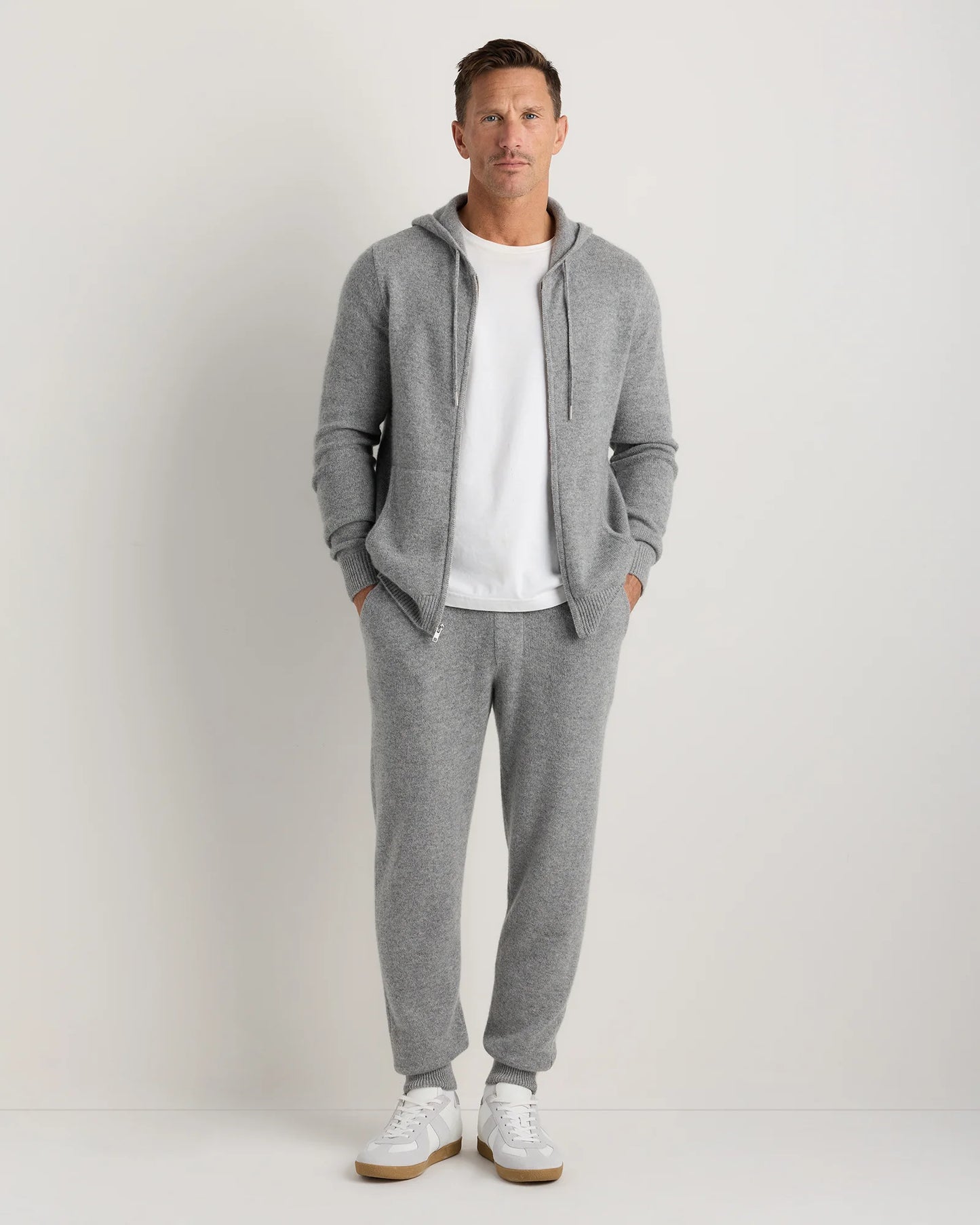 Mongolian Cashmere Full-Zip Hoodie - S / Teak