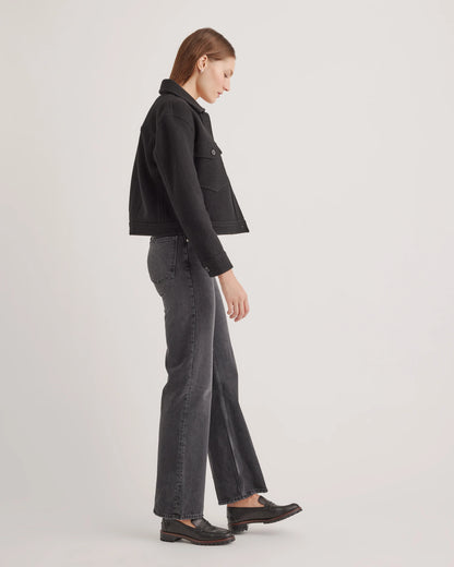 100% Merino Wool Cropped Shirt Jacket - XS / Mulled Wine