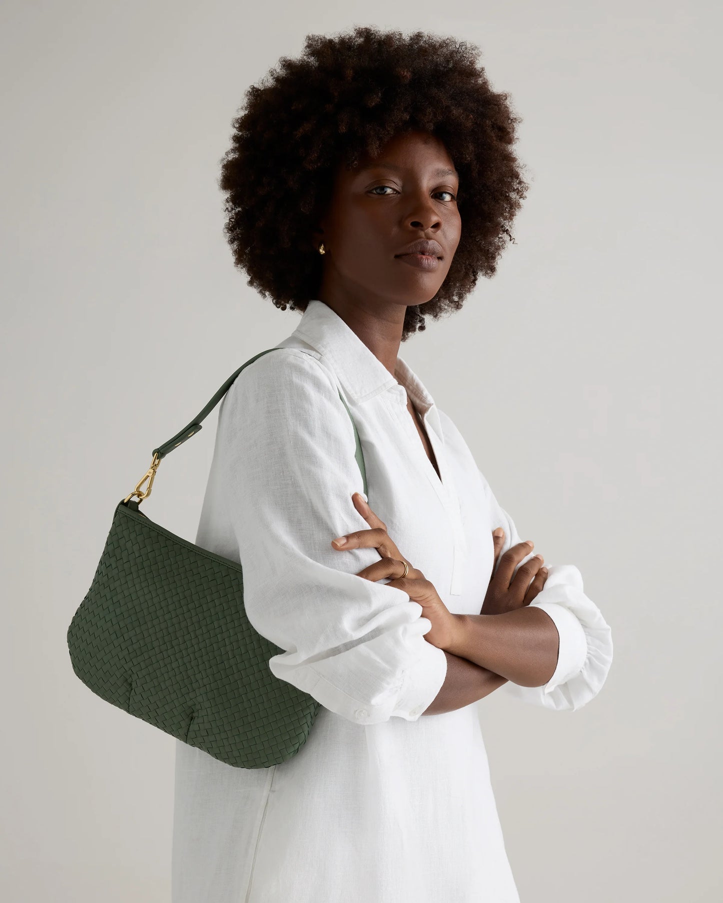 Sloane Handwoven Mini Shoulder Bag - One Size / Cognac