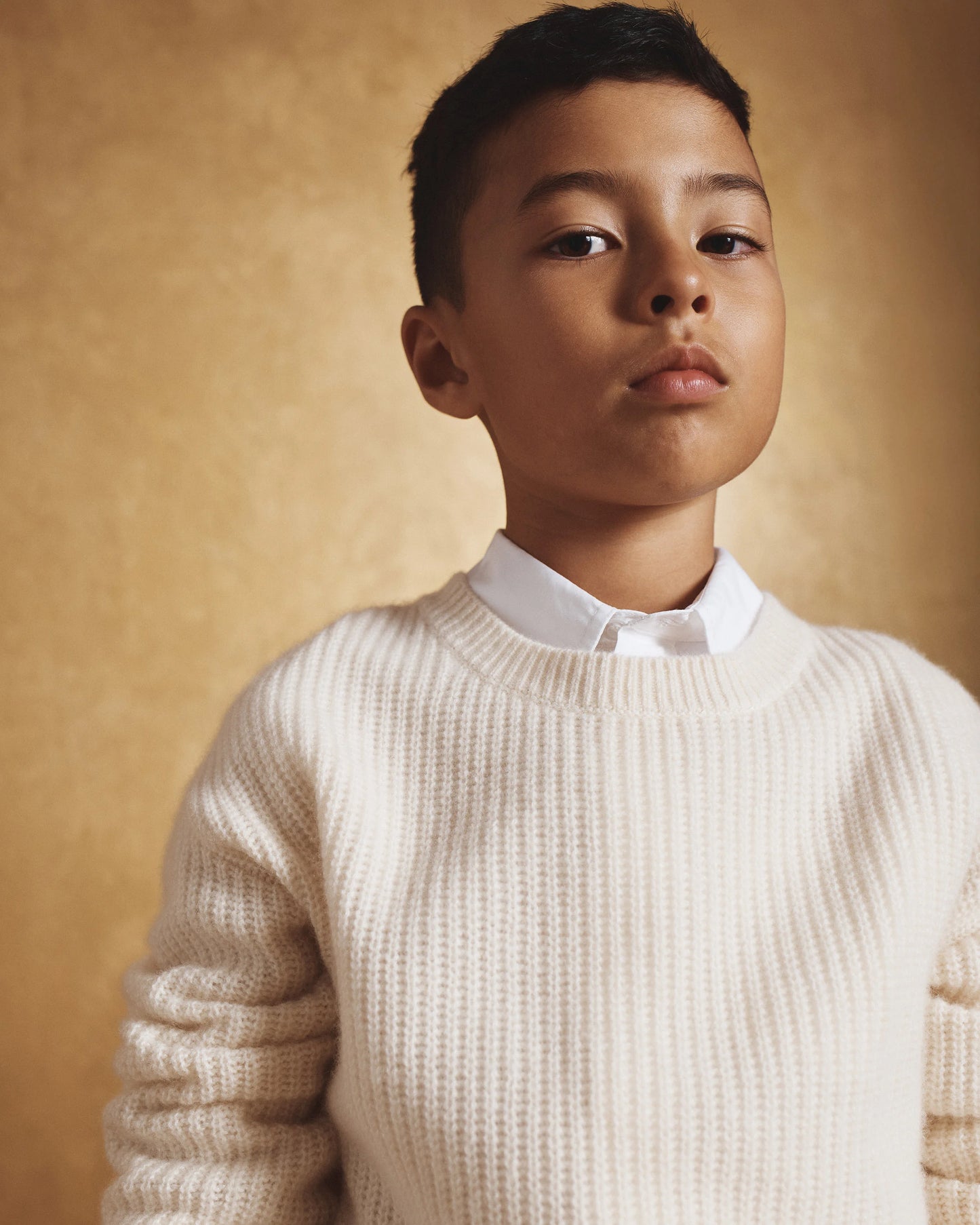 Washable Cashmere Fisherman Tunic Sweater - 6 / Oatmeal