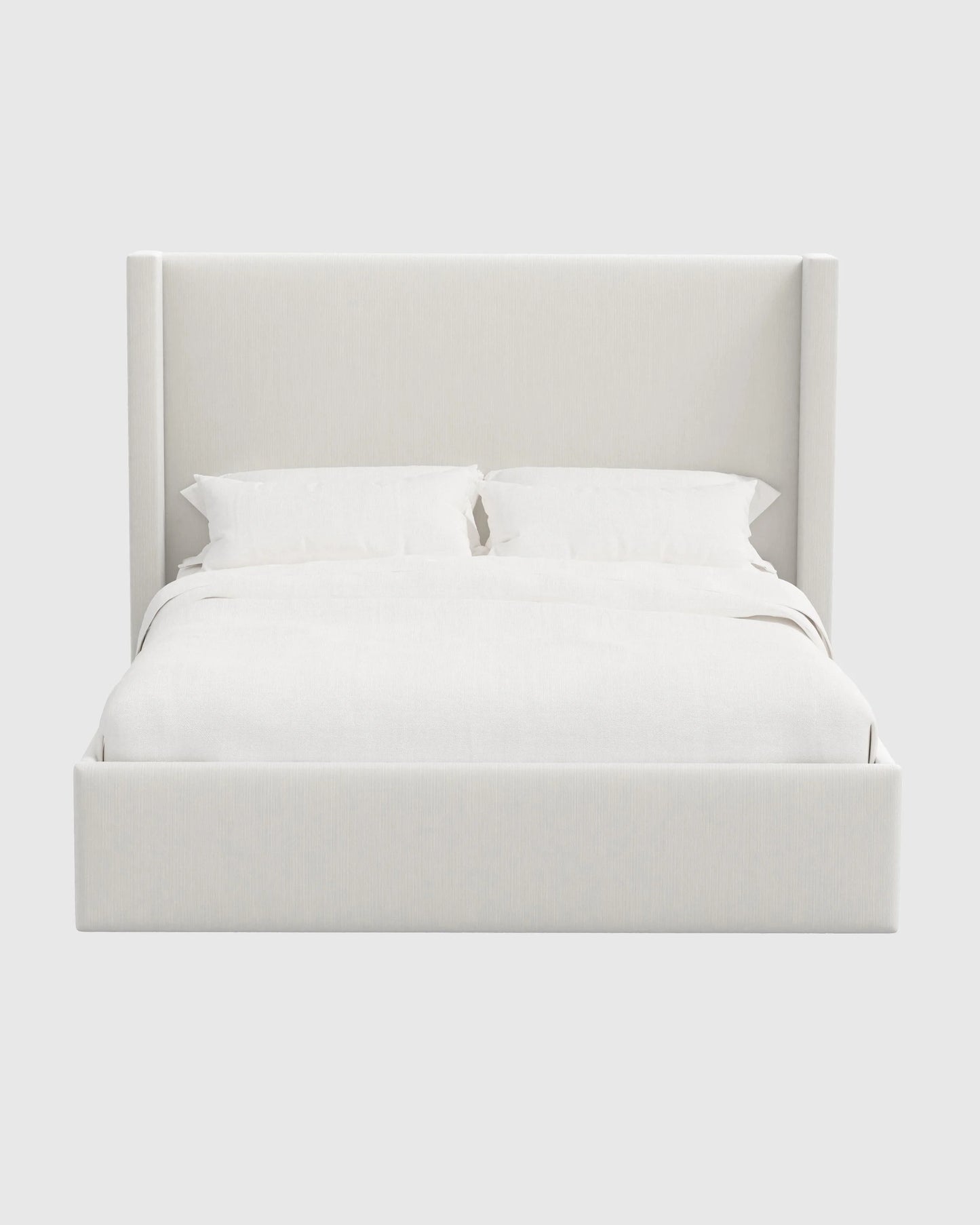 Wingback Bed in Performance Velvet - Full / Walnut