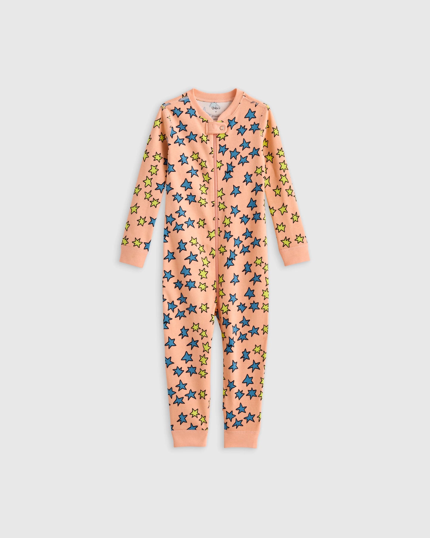 100% Organic Cotton One Piece Pajama - 2T / Navy Stripe