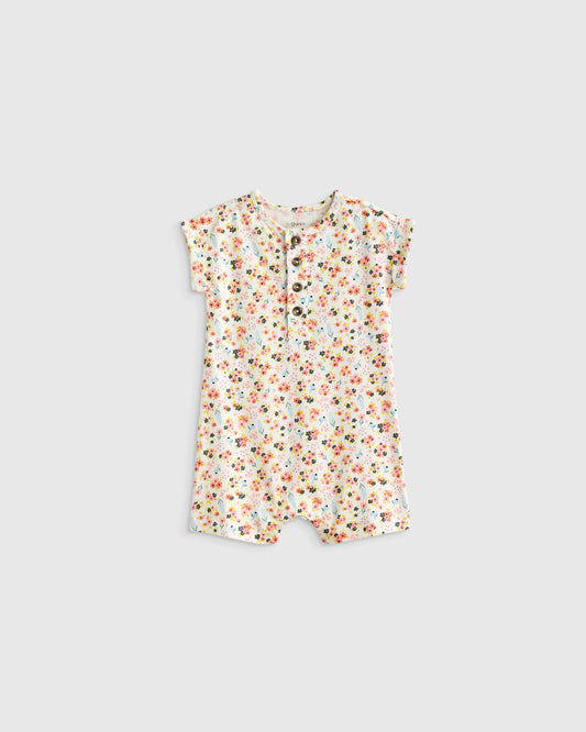 100% Organic Cotton Romper - 2T / Multi Floral