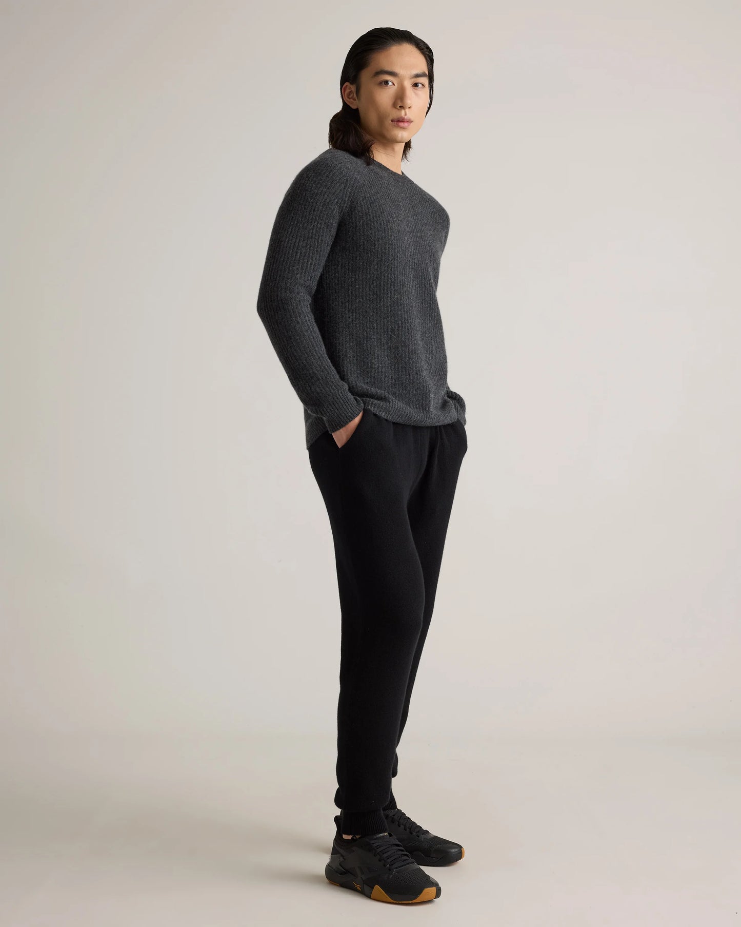 Mongolian Cashmere Jogger - S / Heather Truffle Brown