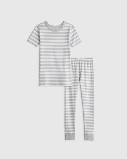 100% Organic Cotton Short Sleeve and Pant Pajama Set - 2T / Planets