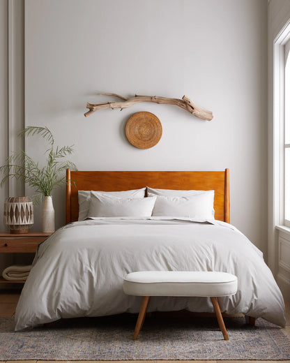 Organic Brushed Cotton Duvet Cover Set - Twin / Toffee