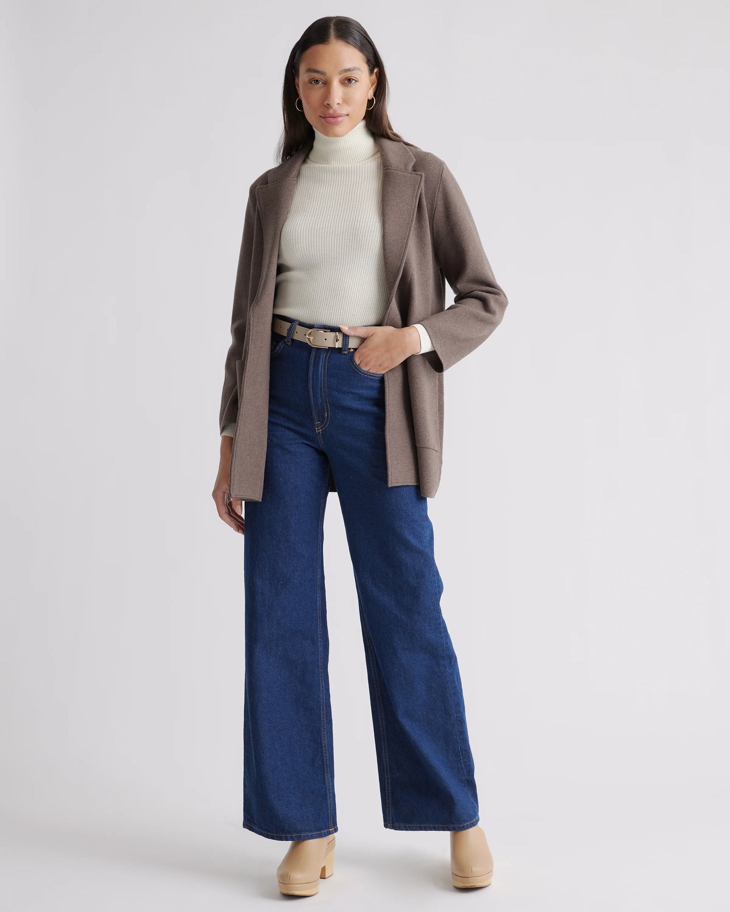 100% Organic Cotton Knit Blazer - XS / Heather Dove Grey
