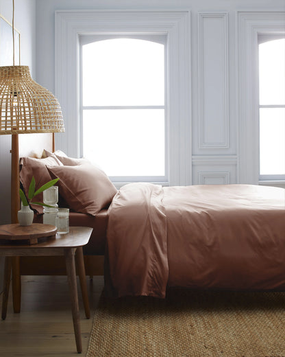 Luxury Organic Sateen Duvet Cover Set - Twin / Ivory