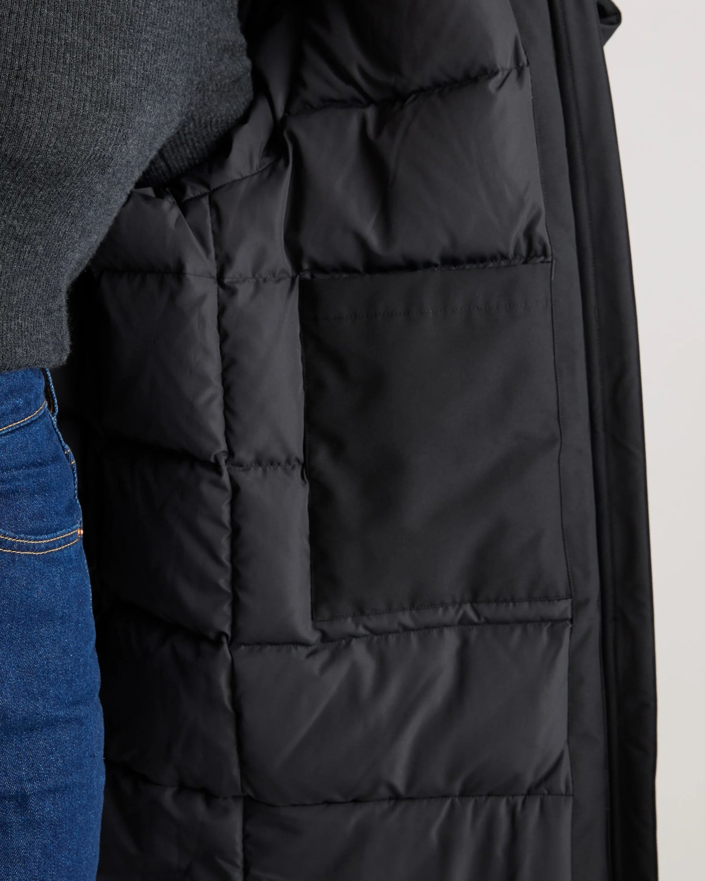 Responsible Down Hooded Long Parka - XS / Storm Blue