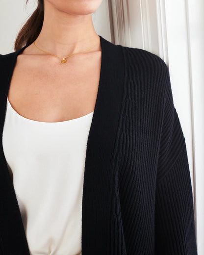 100% Organic Cotton Oversized Cardigan - XS / Camel