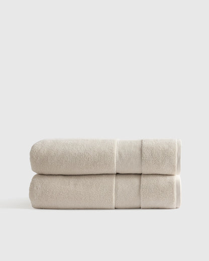 Classic Organic Turkish Cotton Bath Sheet (Set of 2) - One Size / White