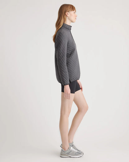 Reversible Quilted Pullover - XS / Charcoal/Grey