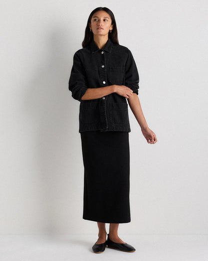 100% Organic Cotton Denim Chore Jacket - XS / Indigo Blue