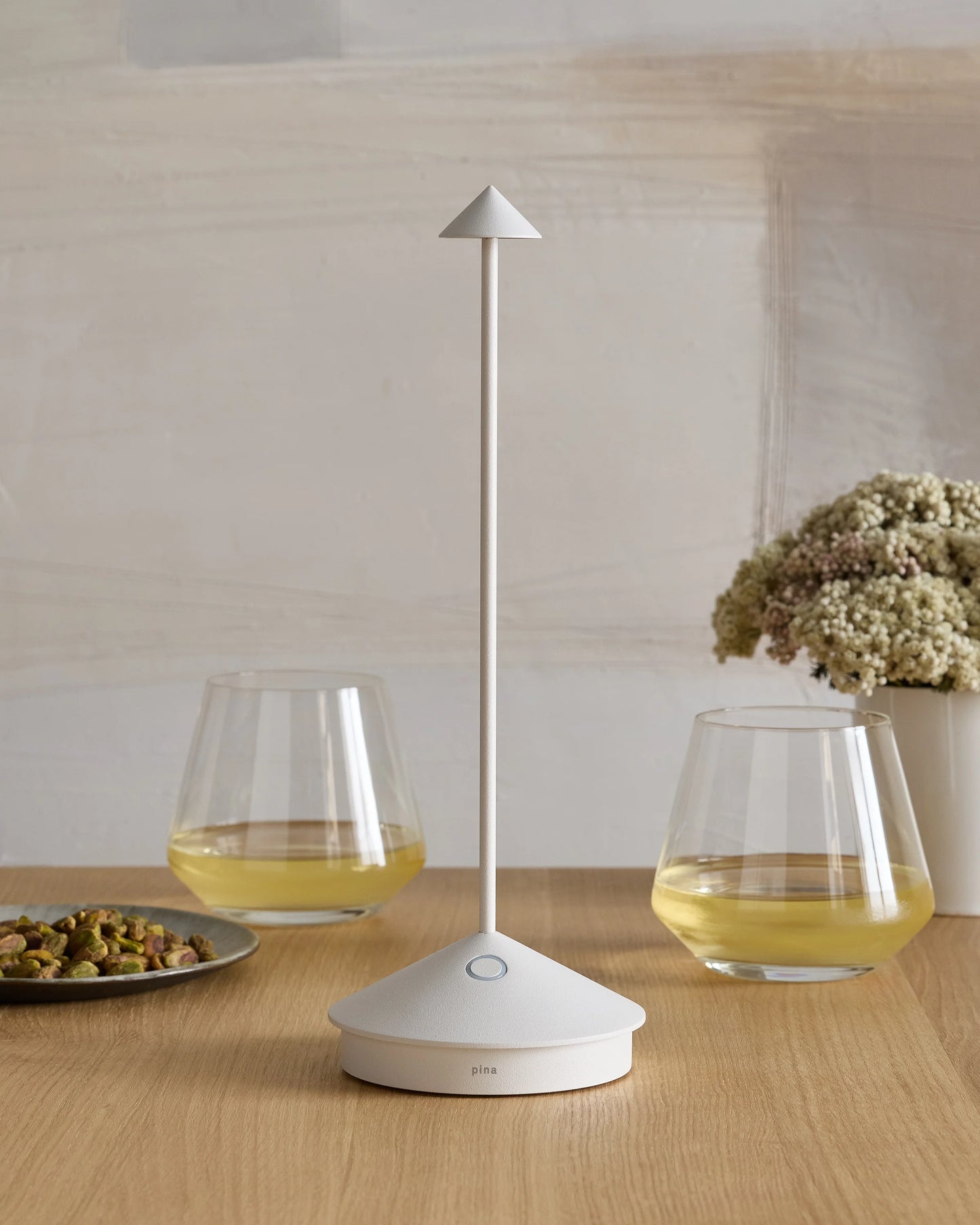 Pina Pro Rechargeable Table Lamp by Zafferano - One Size / White