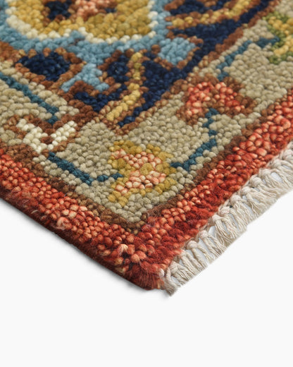 Sina Hand-Knotted Wool Rug - 5' x 8' / Red