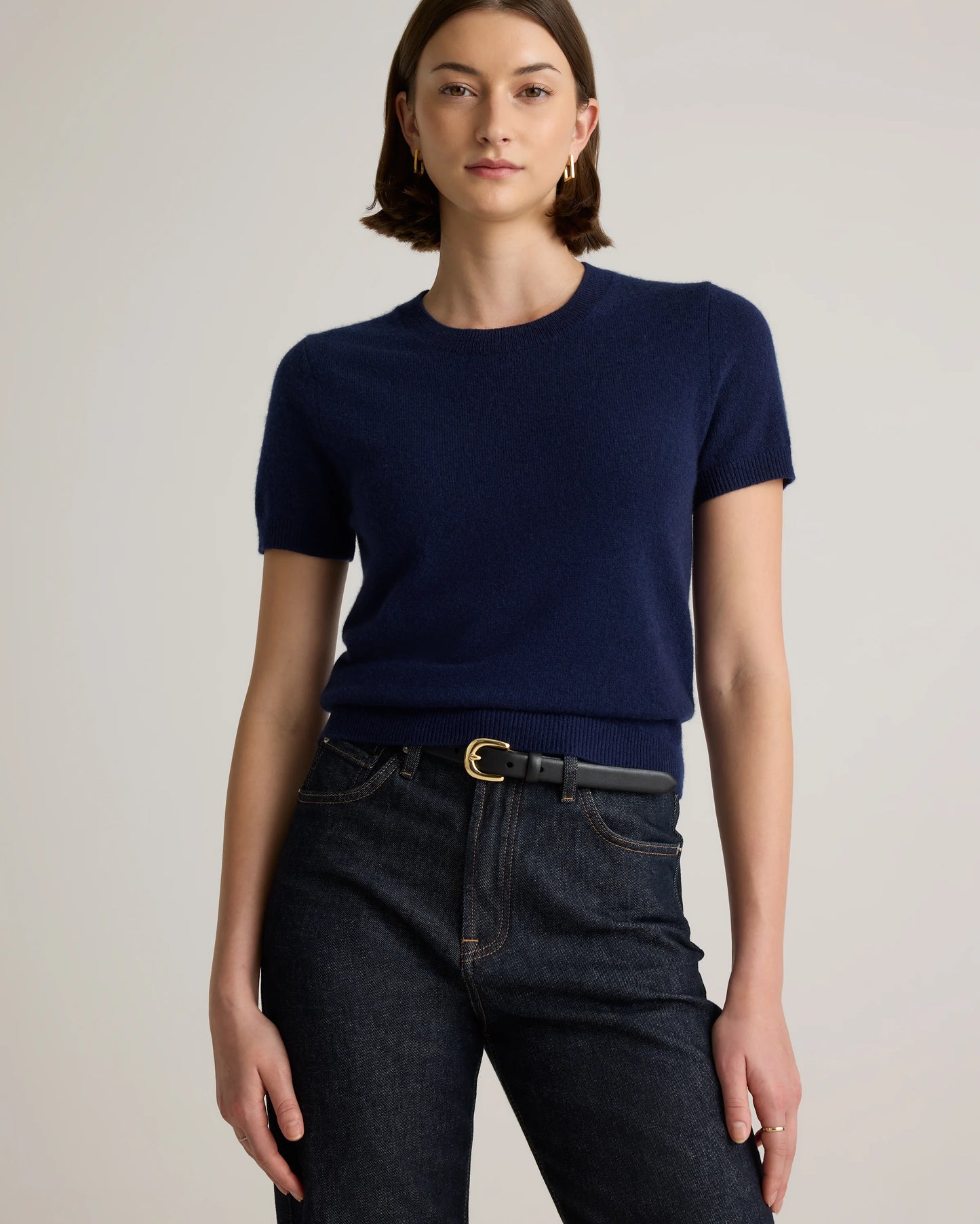 Mongolian Cashmere Tee - XS / Pale Custard Yellow