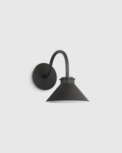 Contemporary Steel Indoor/Outdoor Barn Sconce - Small / Black