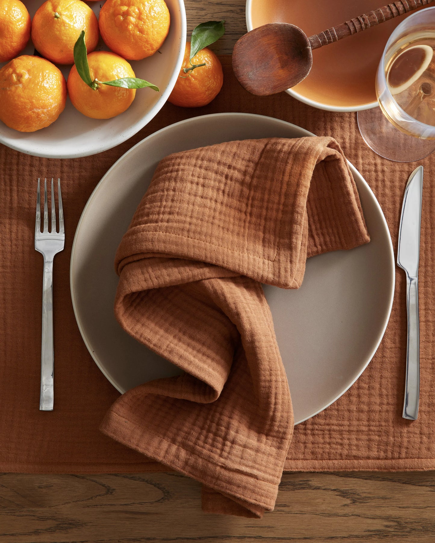 Organic Cotton Gauze Napkins - One Size / Chocolate