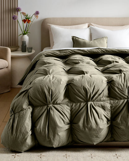 Cotton Pintuck Comforter - Twin / Nightfall