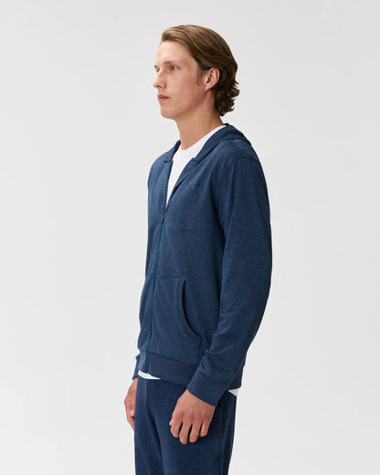 Flowknit Performance Full-Zip Chest Pocket Hoodie - XS / Heather Deep Navy