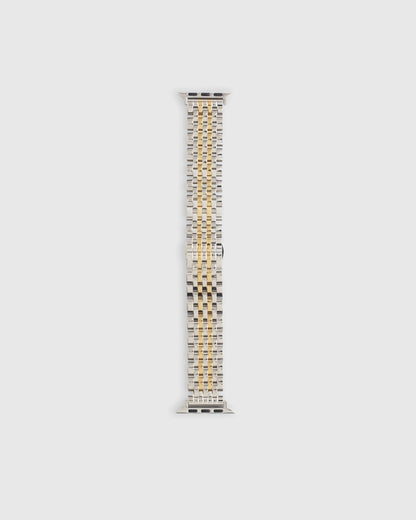Stainless Steel Bracelet Smartwatch Band - 38mm - 42mm / Silver/Gold