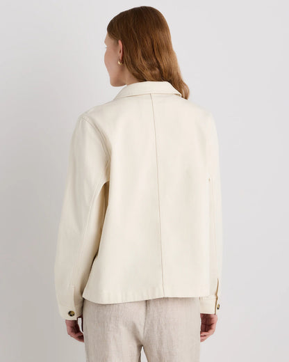 Organic Comfort Stretch Chore Jacket - XS / Vanilla