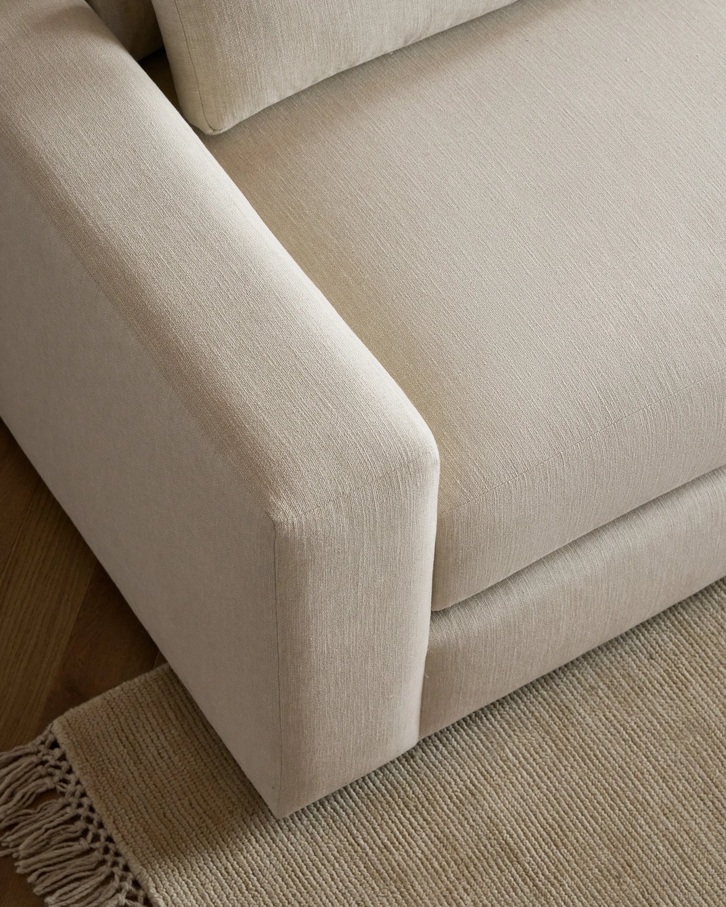 Ashford Deep Seat Chaise Sectional in Performance Velvet - 119" Right Arm / Rust