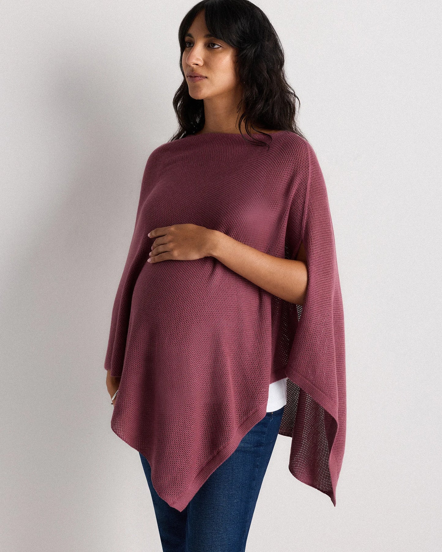 Lightweight Cotton Cashmere Nursing Shawl - One Size / Pale Custard Yellow