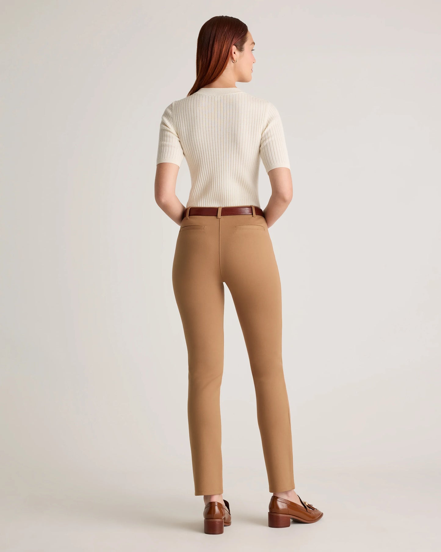 Ultra-Stretch Ponte Straight Leg Pants - XS / Morel Grey