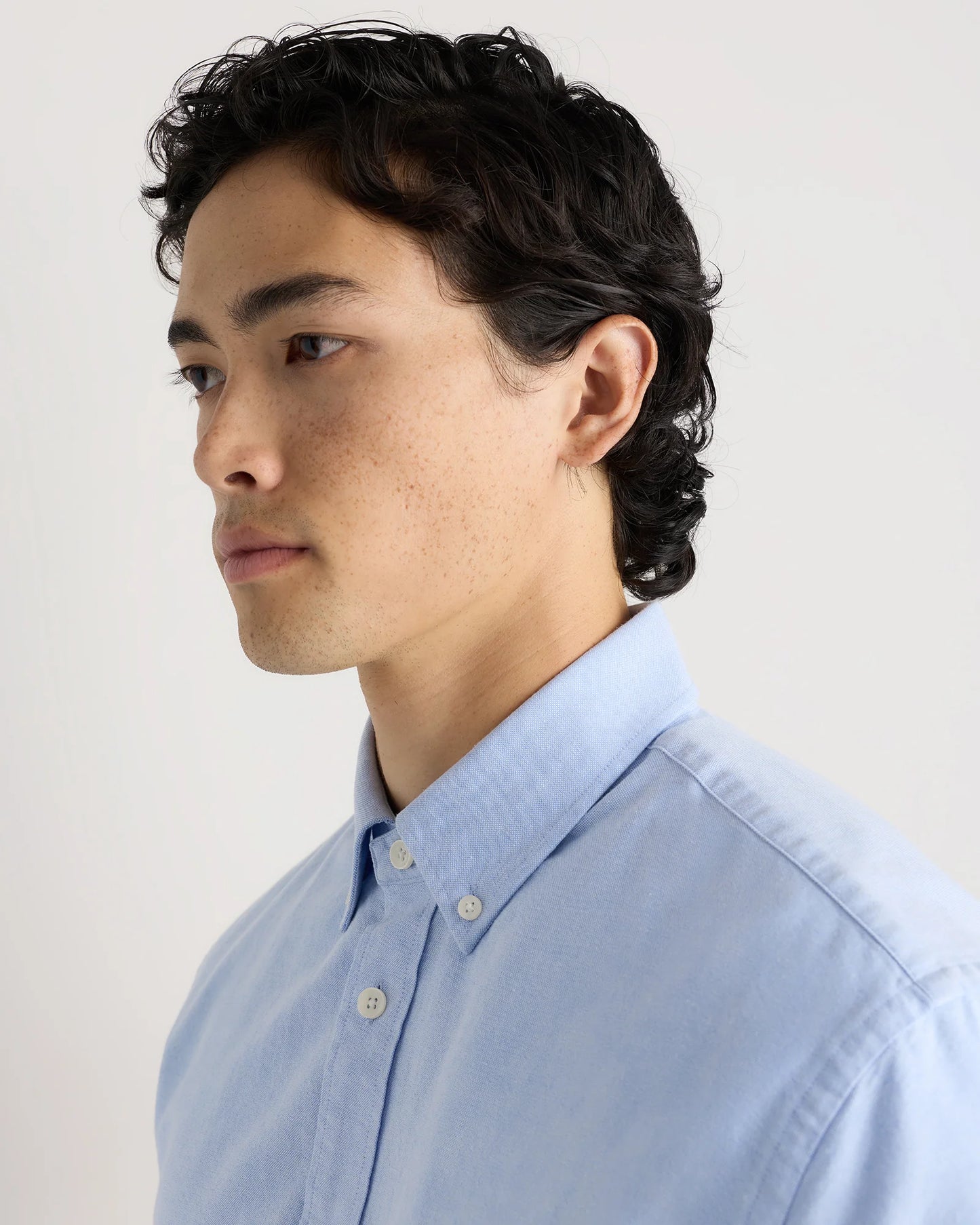 100% Organic Cotton Short Sleeve Oxford Shirt - S / Dark Coal