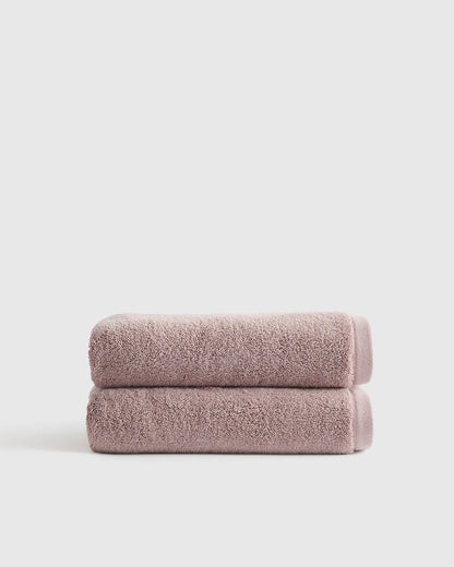 Plush Organic Turkish Cotton Hand Towel (Set of 2) - One Size / White