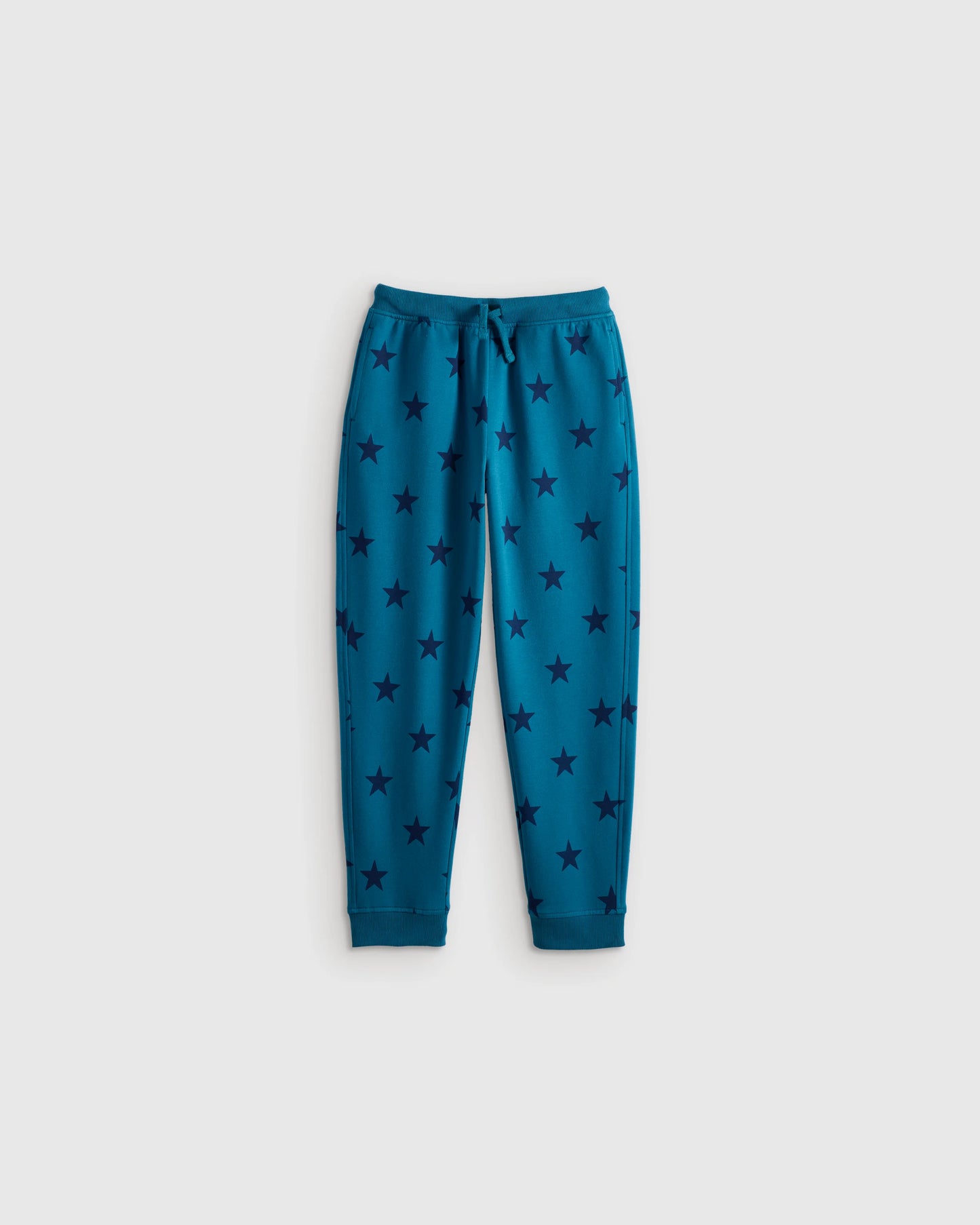 Organic Cotton French Terry Joggers - 2T / Blue Stars