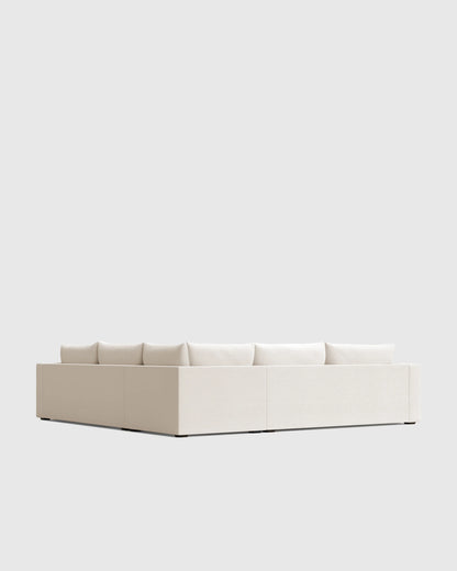 Oasis L Sectional in Performance Linen - One Size / Onyx