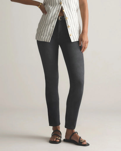 Luna Stretch Slim Straight Jeans - 24 / Black