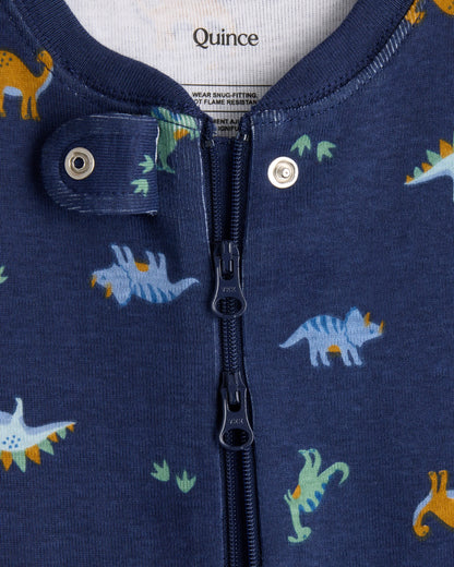 100% Organic Cotton Footie Pajama - 0-3M / Vehicles