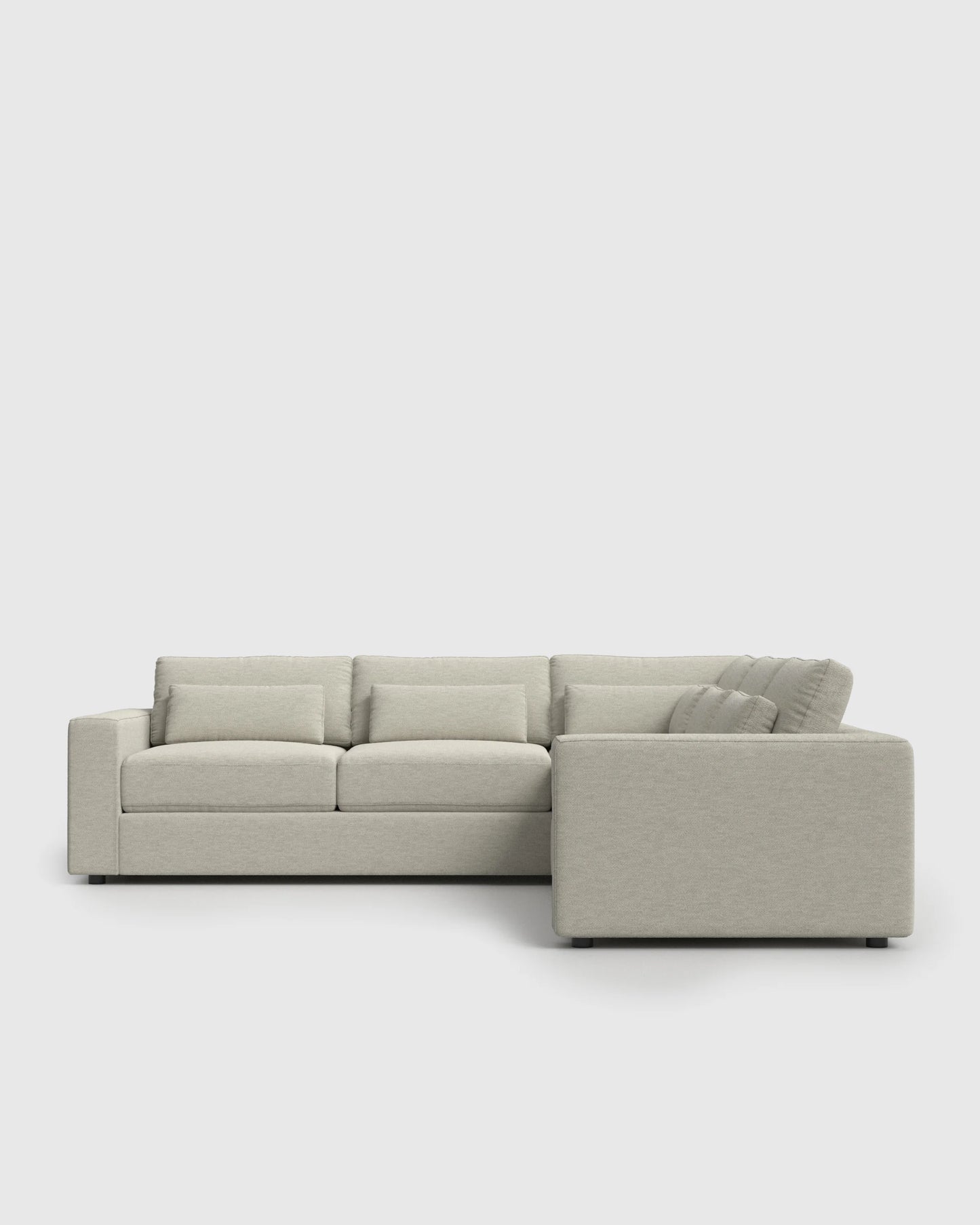 Ashford Deep Seat L Sectional in Performance Basketweave - 119x119 / Fog