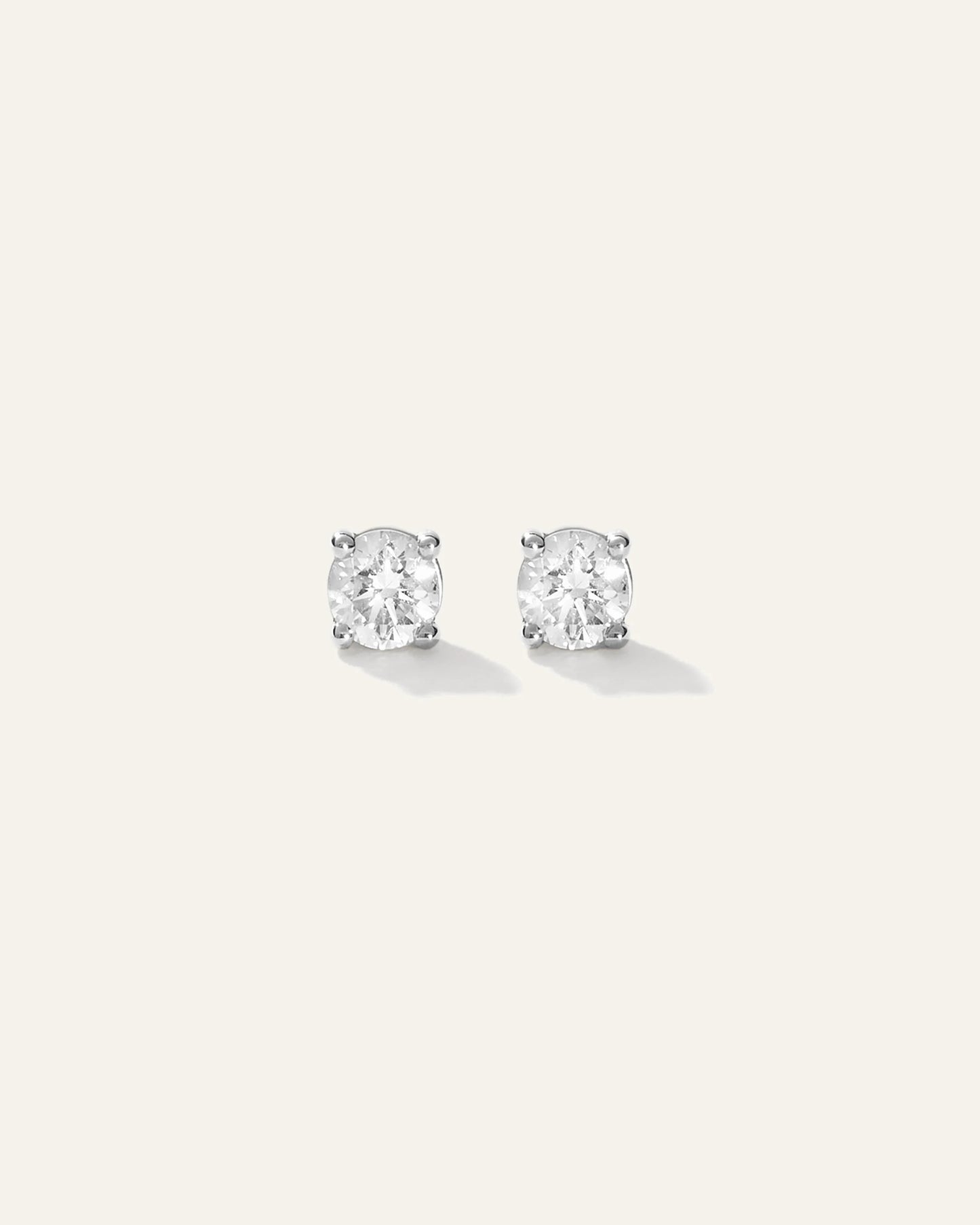 14k Gold Natural Diamond Solitaire Studs - 0.25ctw - One Size / Yellow Gold