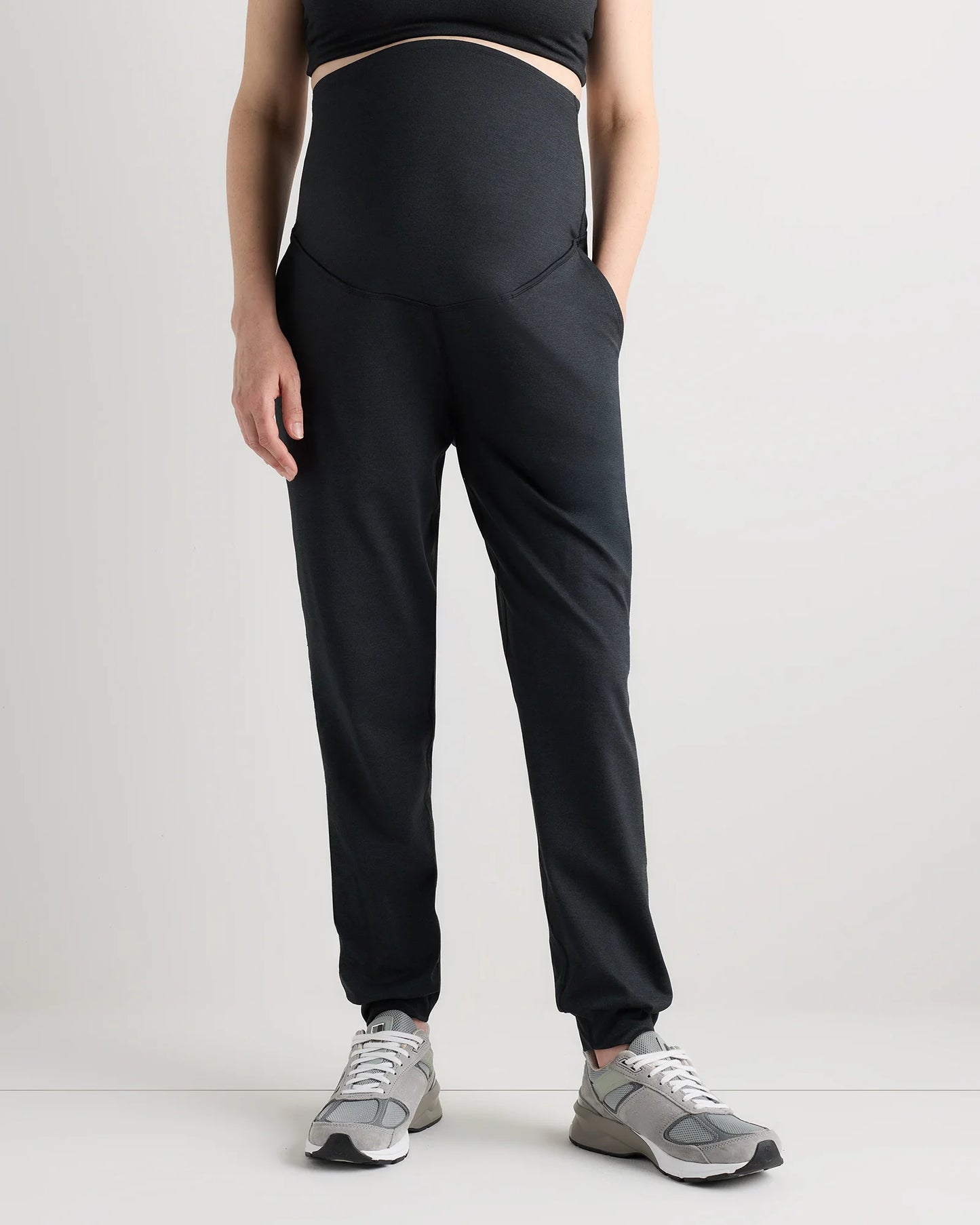 Ultra-Soft Maternity Joggers - XS / Heather Black