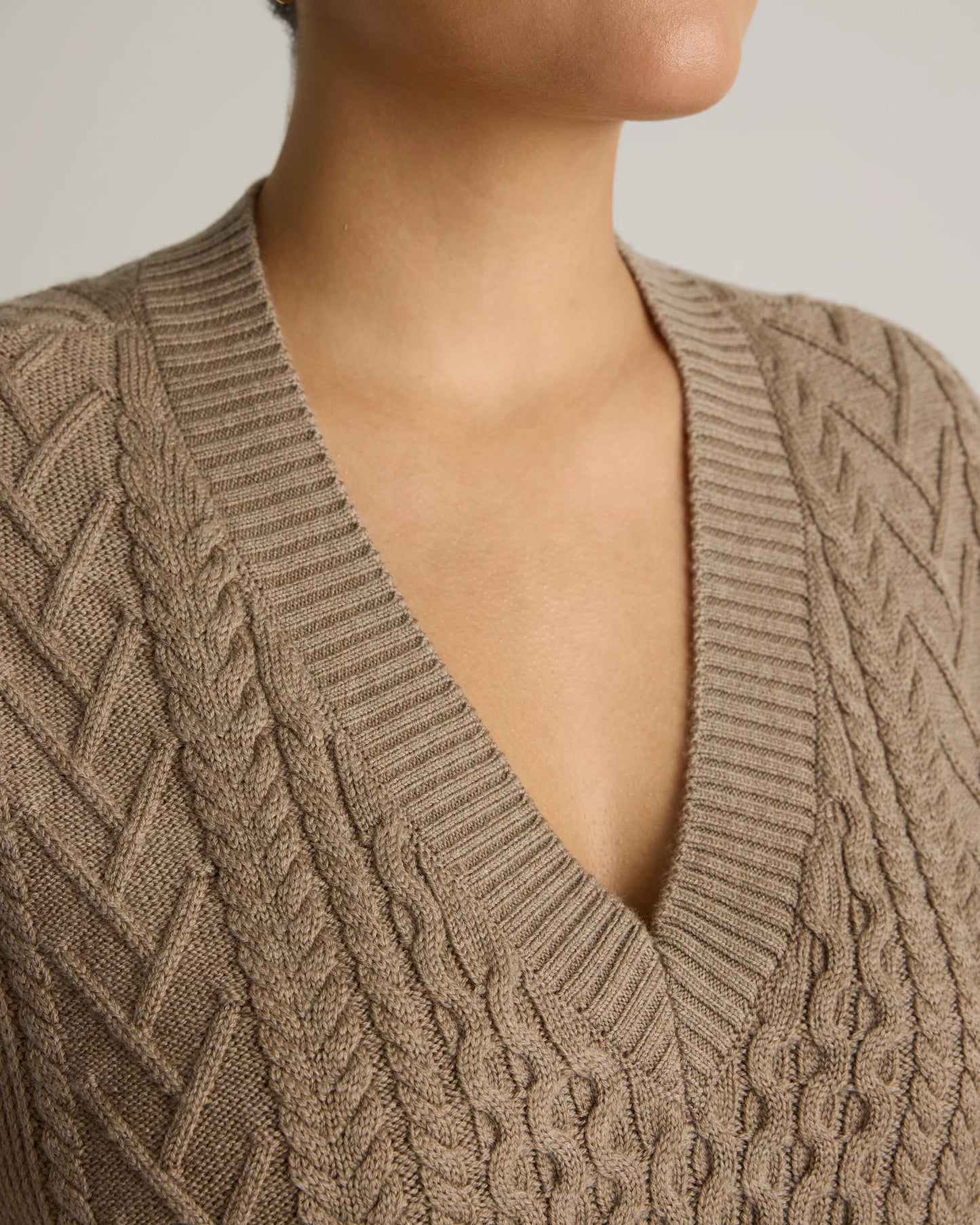 Australian Merino Wool Cable Sweater Vest - XS / Heather Grey