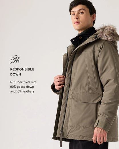 Responsible Down Hooded Parka - S / Storm Blue