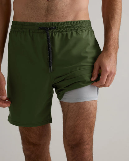 Italian Swim Trunks - 7" - XS / Navy Diamond Geo