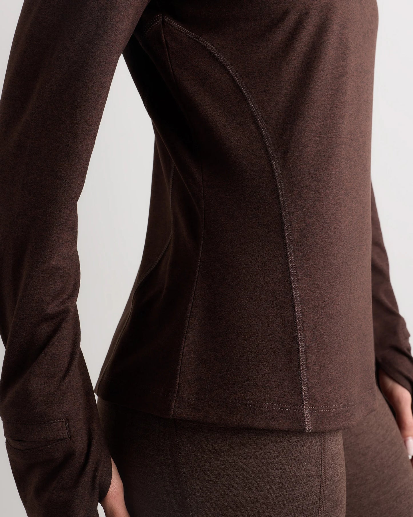 Flowknit Quarter-Zip Pullover - XS / Heather Deep Navy