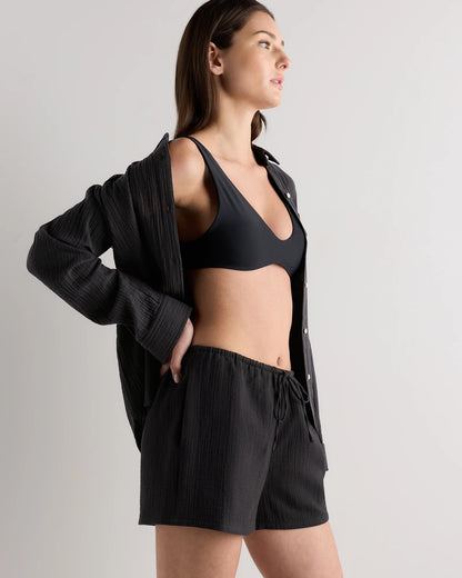 100% Organic Cotton Gauze Shorts - XS / Orchid Blue
